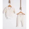 Nipperland - Conjunto de roupa de malha creme para bebê