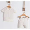 Nipperland - Conjunto de roupas de malha para bebê 2Pk creme