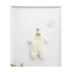 Nipperland - Macacão de Bebê Luxo Tricotado Creme