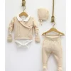 Nipperland - Take Me Home Set Conjunto de bebê de malha creme
