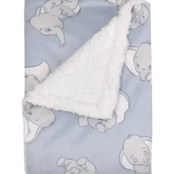 Nojo - Cobertor de bebê sherpa super macio Disney Dumbo Sweet Little Baby
