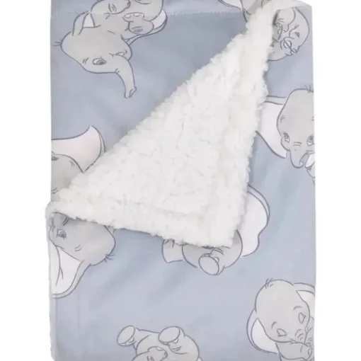 Nojo - Cobertor de bebê sherpa super macio Disney Dumbo Sweet Little Baby