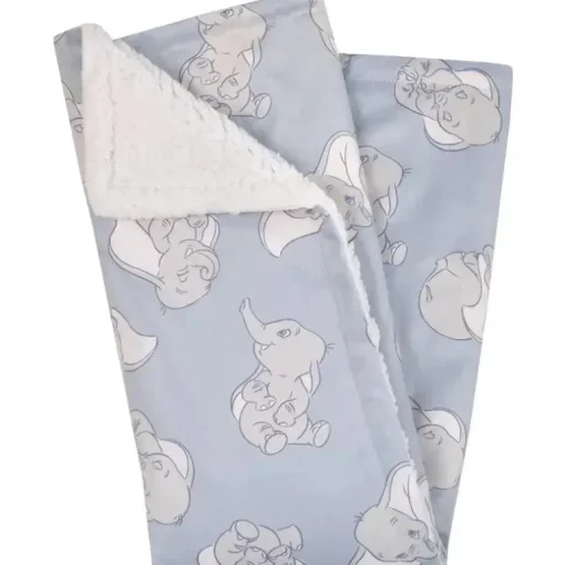 Nojo - Cobertor de bebê sherpa super macio Disney Dumbo Sweet Little Baby