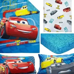 Nojo - Conjunto de cama infantil 4Pk Disney Cars Racing Team