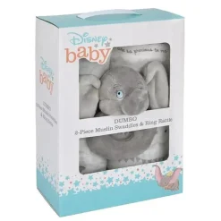 Nojo - Disney Dumbo Swaddles com chocalho de pelúcia