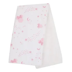 Nojo - Disney Minnie Mouse Twinkle Twinkle Minnie Pink And White Super Soft Baby Blanket