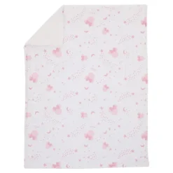 Nojo - Disney Minnie Mouse Twinkle Twinkle Minnie Pink And White Super Soft Baby Blanket