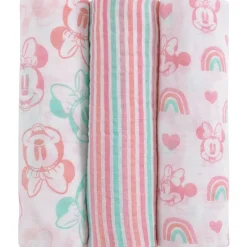 Nojo - Minnie 3 Pk Printed Muslin Swaddles