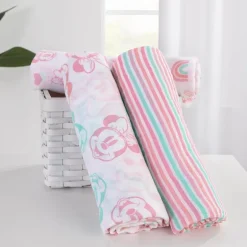 Nojo - Minnie 3 Pk Printed Muslin Swaddles