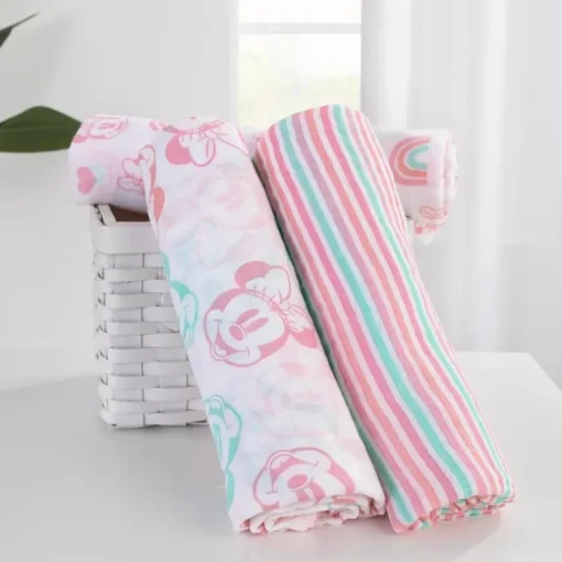 Nojo - Minnie 3 Pk Printed Muslin Swaddles
