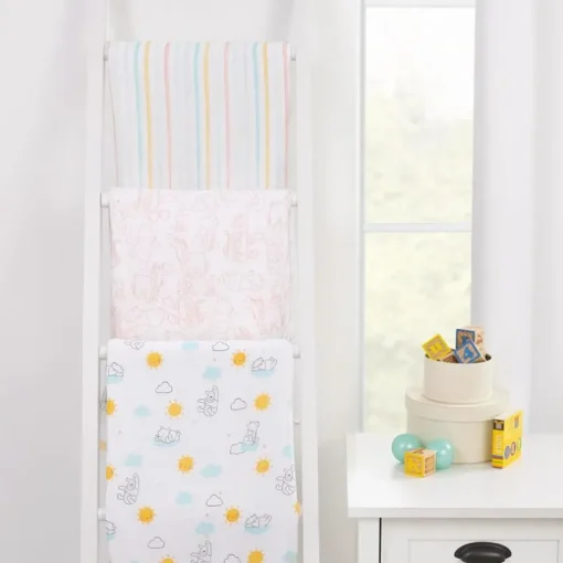 Nojo - Pooh 3 Pk Printed Muslin Swaddles