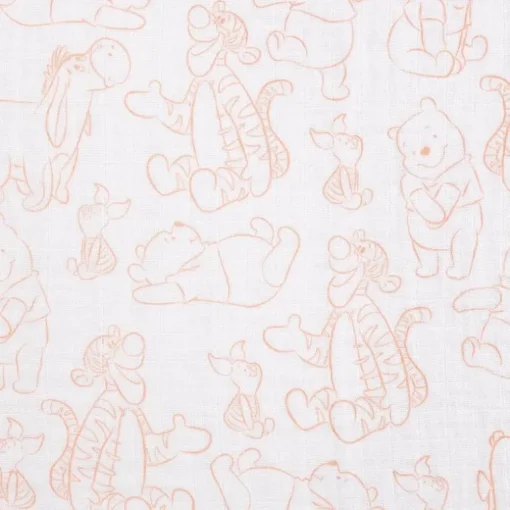 Nojo - Pooh 3 Pk Printed Muslin Swaddles