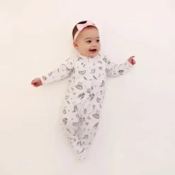 Noomie - Baby Ballerina With Ruffles Zipper Footie