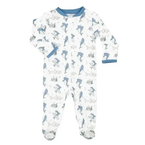 Noomie - Baby Boy Zipper Foote Surfing Sharks