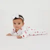 Noomie - Baby Cotton Zipper Footie Valentine Hearts