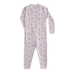 Noomie - Baby Girl Bows Long Sleeve Pajama Set
