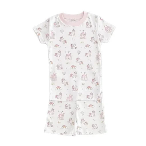 Noomie - Baby Girl Unicorn World Short Sleeve Pajama Set