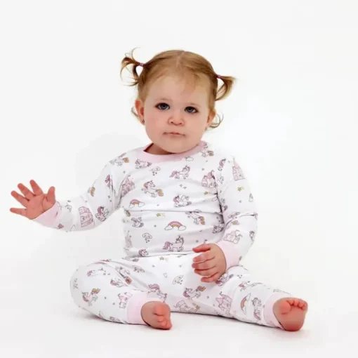Noomie - Baby Girl Unicorn World Long Sleeve Pajama Set
