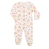 Noomie - Baby Girl Zipper Footie Peaches