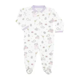 Noomie - Baby Girl Zipper Footie Princess