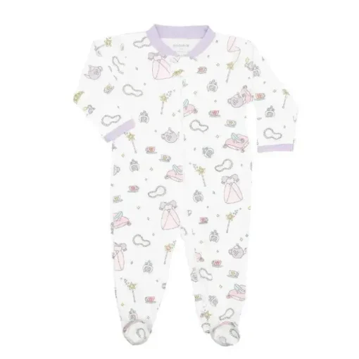 Noomie - Baby Girl Zipper Footie Princess