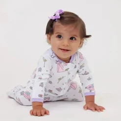 Noomie - Baby Girl Zipper Footie Princess