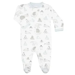 Noomie - Baby Unisex Zipper Footie Arctic