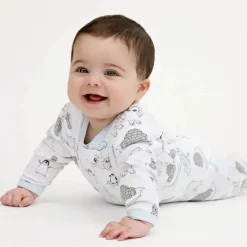 Noomie - Baby Unisex Zipper Footie Arctic