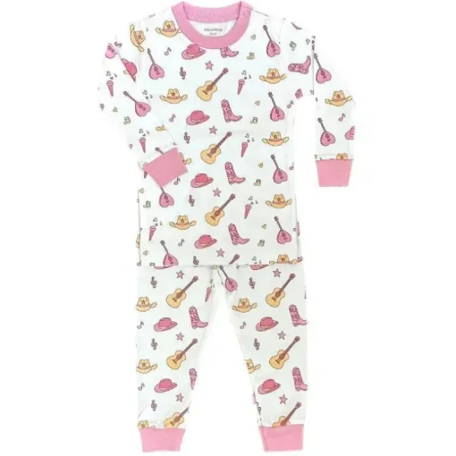 Noomie – Conjunto de pijama de manga comprida com música country para bebês