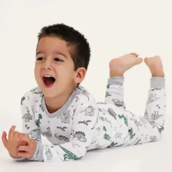Noomie - Conjunto de pijama de manga comprida dinossauros