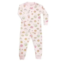 Noomie - conjunto de pijama 2pk para bebê menina, leite e biscoitos