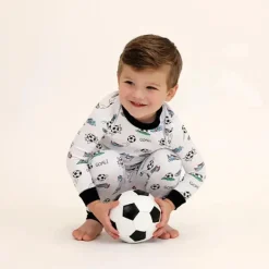 Noomie - Conjunto de pijama de manga comprida de futebol