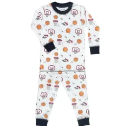 Noomie – Conjunto de pijama de manga comprida para quadra de basquete para bebês