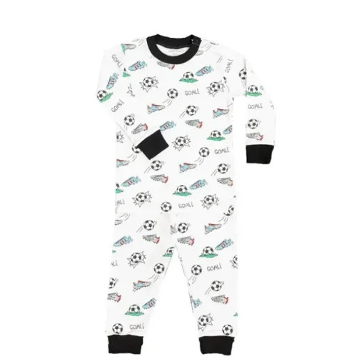 Noomie - Conjunto de pijama de manga comprida de futebol