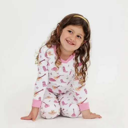 Noomie – Conjunto de pijama de manga comprida com música country para bebês