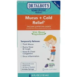 Nuby - 4 Oz Homeopathic Dr Talbots Mucus And Cold Relief