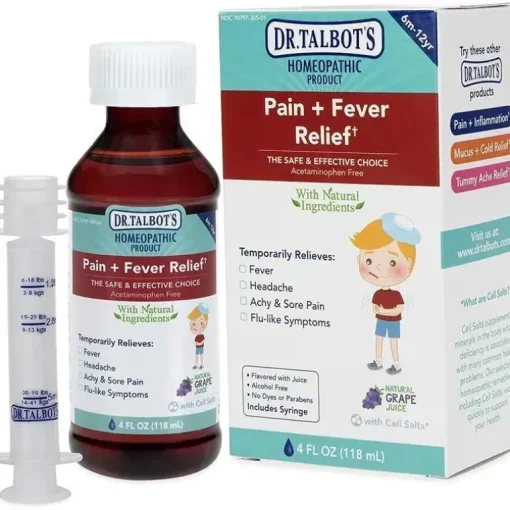 Nuby - 4 Oz homeopático Dr Talbots dor e alívio da febre