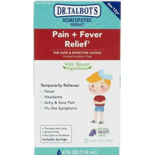 Nuby - 4 Oz homeopático Dr Talbots dor e alívio da febre