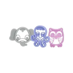 Nuby - 1 unidade todos os mordedores de silicone, estojo misto