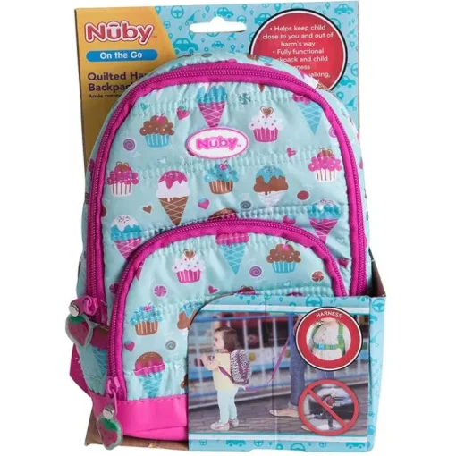 Nuby - Arnês de mochila acolchoado, Sweet Girl