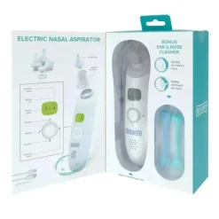 Nuby - Aspirador nasal elétrico do Dr. Talbot com limpadores de nariz e ouvidos de 2 unidades