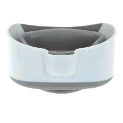 Nuby - balde de enxágue de banho dobrável, branco/cinza