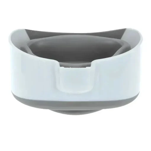Nuby - balde de enxágue de banho dobrável, branco/cinza