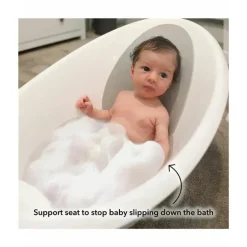 Nuby - Banheira compacta do Dr. Talbot com copo para enxágue, cinza