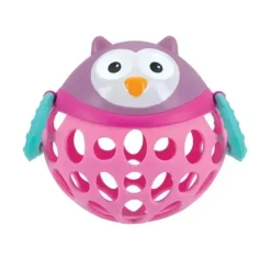 Nuby - brinquedo de chocalho animal Silly Shakers, coruja