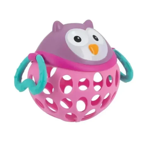 Nuby - brinquedo de chocalho animal Silly Shakers, coruja
