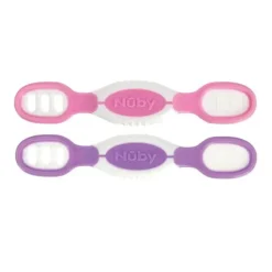 Nuby - Colheres Nuby Dip &amp; Scoop, 2 unidades, menina