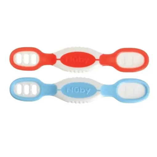 Nuby - colheres para mergulho e colher, pacote com 2, menino