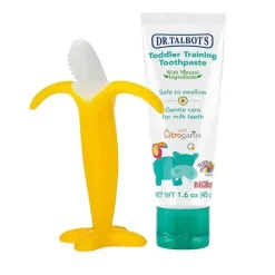 Nuby - Combinação de pasta de dente infantil Dr. Talbot's Banana Brush