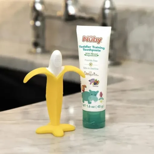 Nuby - Combinação de pasta de dente infantil Dr. Talbot's Banana Brush